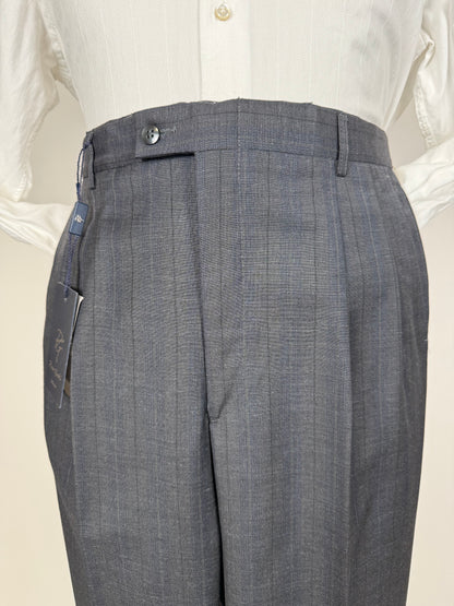 Pantaloni fresco lana grigio righe (NOS) - tg. 50