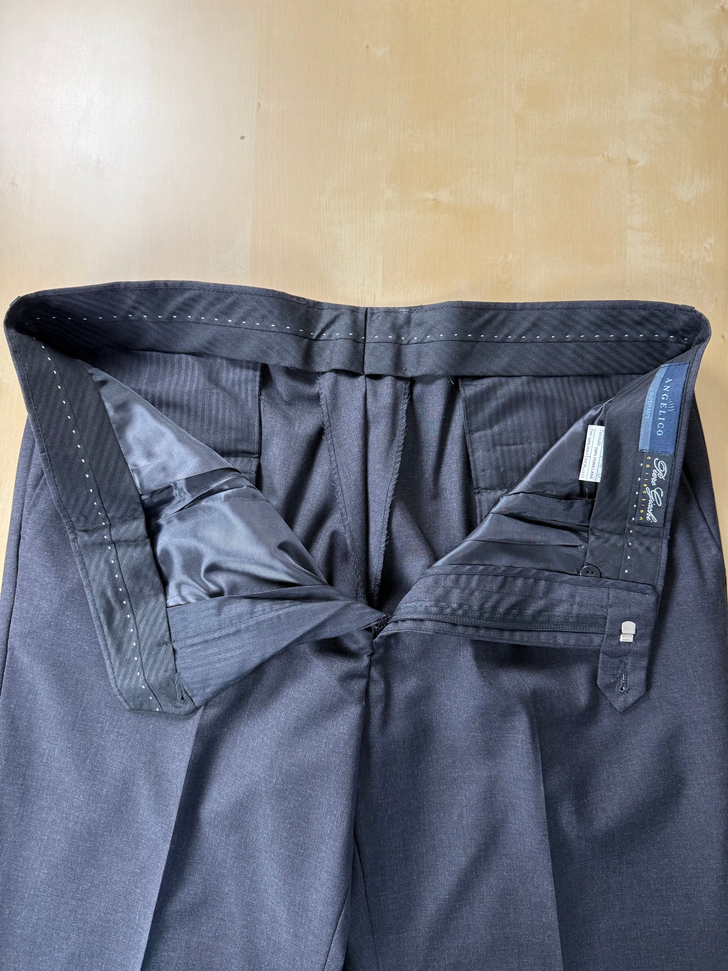 Pantaloni fresco lana grigio antracite anni '90 (NOS) - tg. 56/58