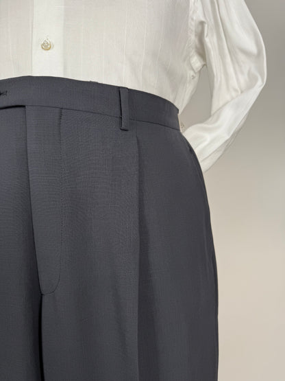 Completo Armani anni '90 fresco lana grigio petrolio - tg. 54