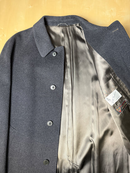 Cappotto raglan in panno lana e cashmere grigio fumo - tg. 54-58