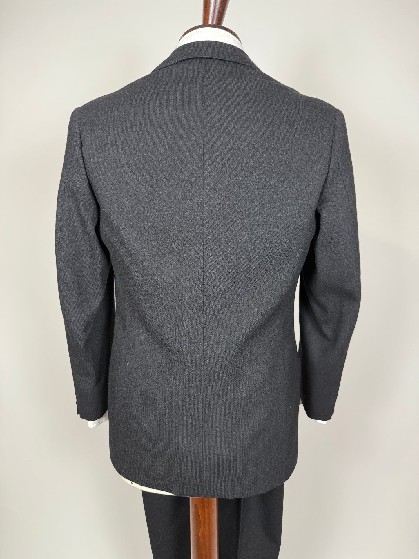 Completo anni ‘60 sartoriale flanella antracite - tg. 46