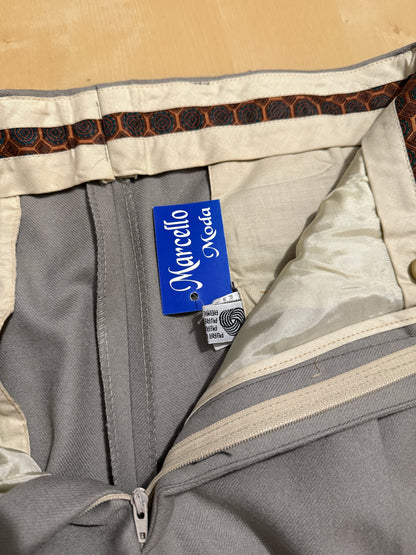 Pantalone in flanella anni ‘80 verde-grigio (NOS) - tg. 48