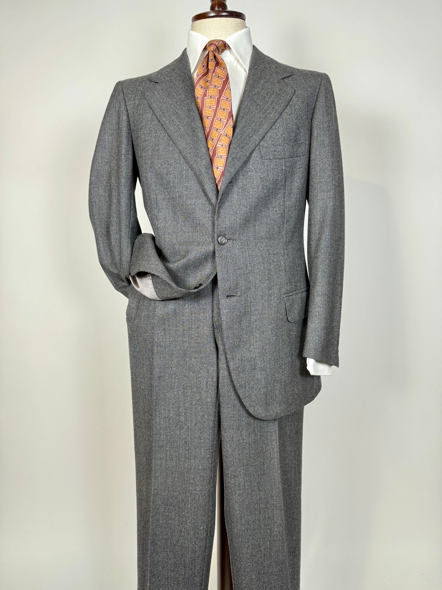 Completo sartoriale flanella grigia anni ‘60/‘70 - tg. 50