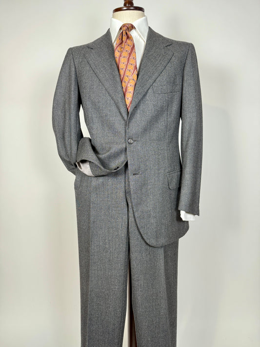 Completo sartoriale flanella grigia anni ‘60/‘70 - tg. 50