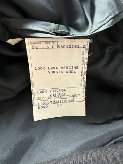 Giacca fresco lana blu mono bottone revers a lancia - tg. 50/52 corta