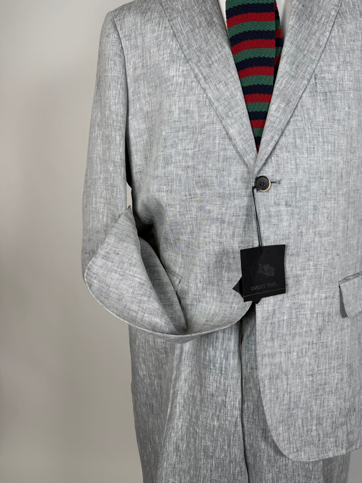 Completo in lino grigio chiaro (nuovo) - tg. 54/56