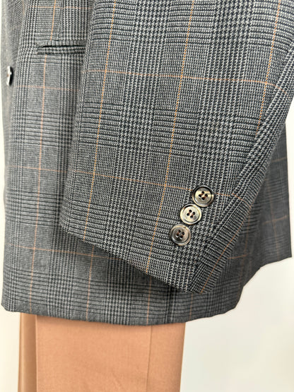 Giacca doppiopetto sartoriale anni ‘60 principe di Galles - tg. 58/60