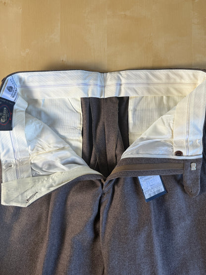 Pantaloni anni ‘90 in flanella marrone chiaro (NOS) - tg. 48/50