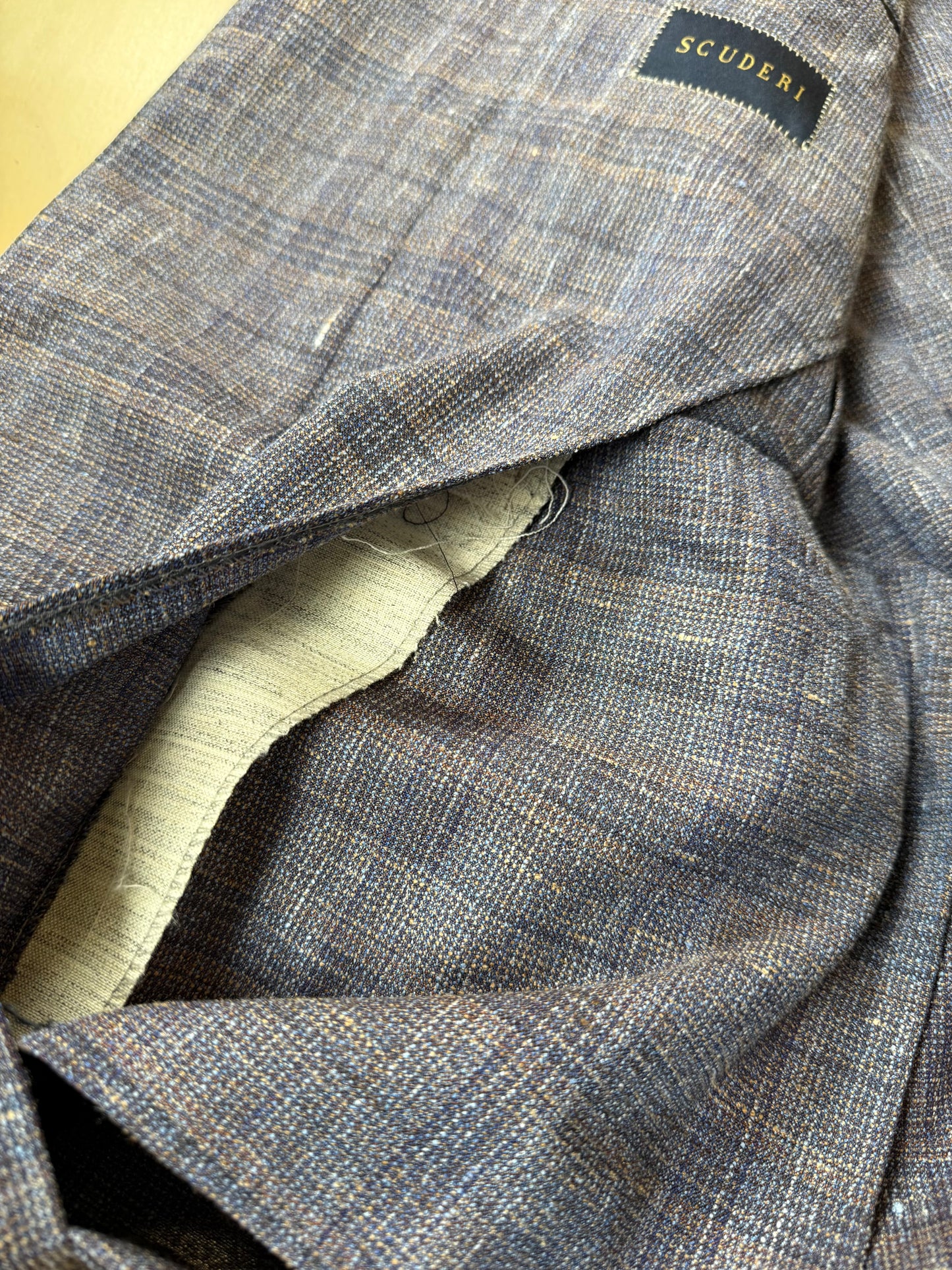 Giacca estiva in hopsack lana seta lino e cotone lilla - tg. 54