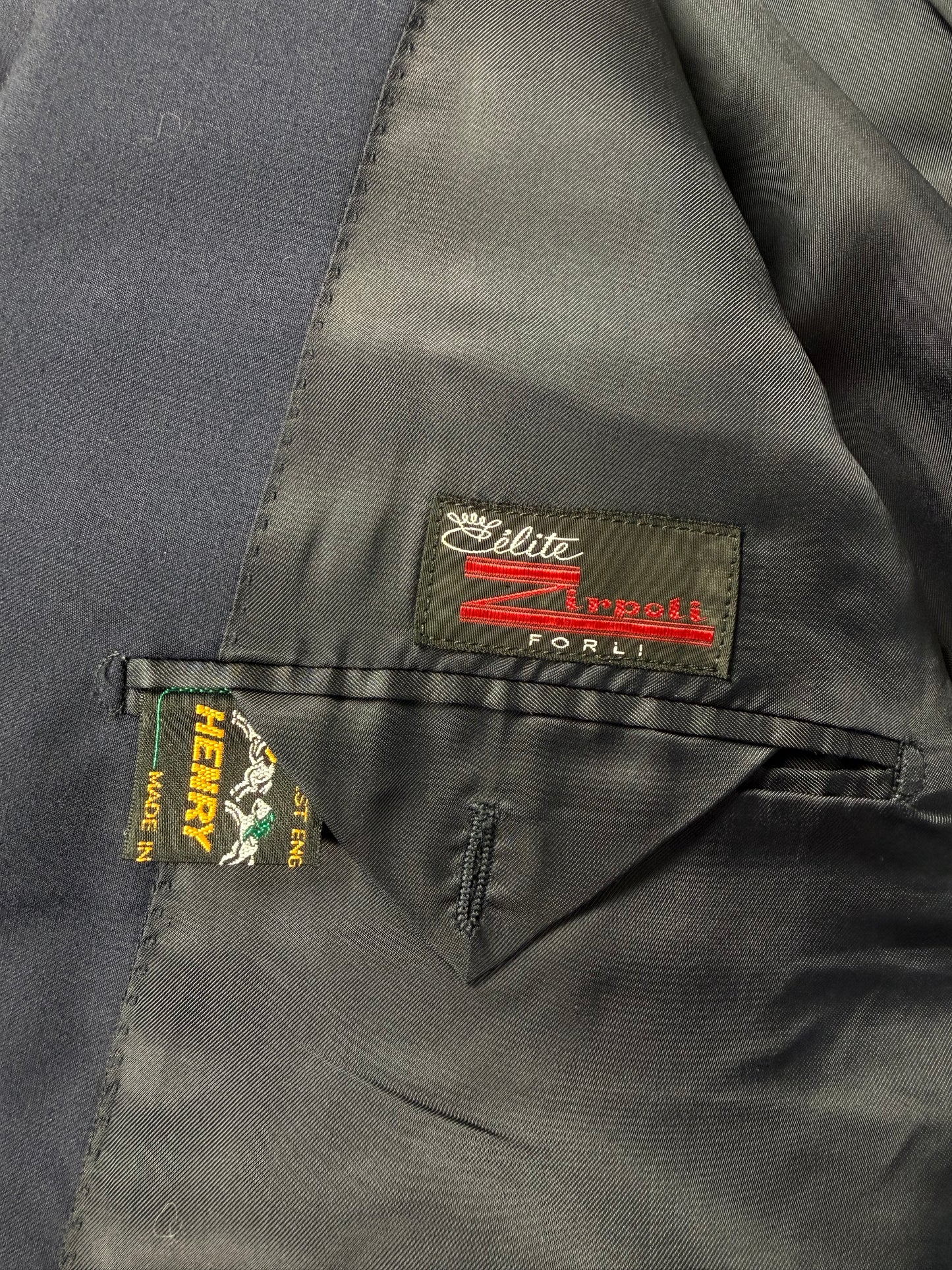Blazer navy flanella pettinata - tg. 56