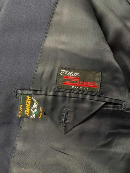 Blazer navy flanella pettinata - tg. 56