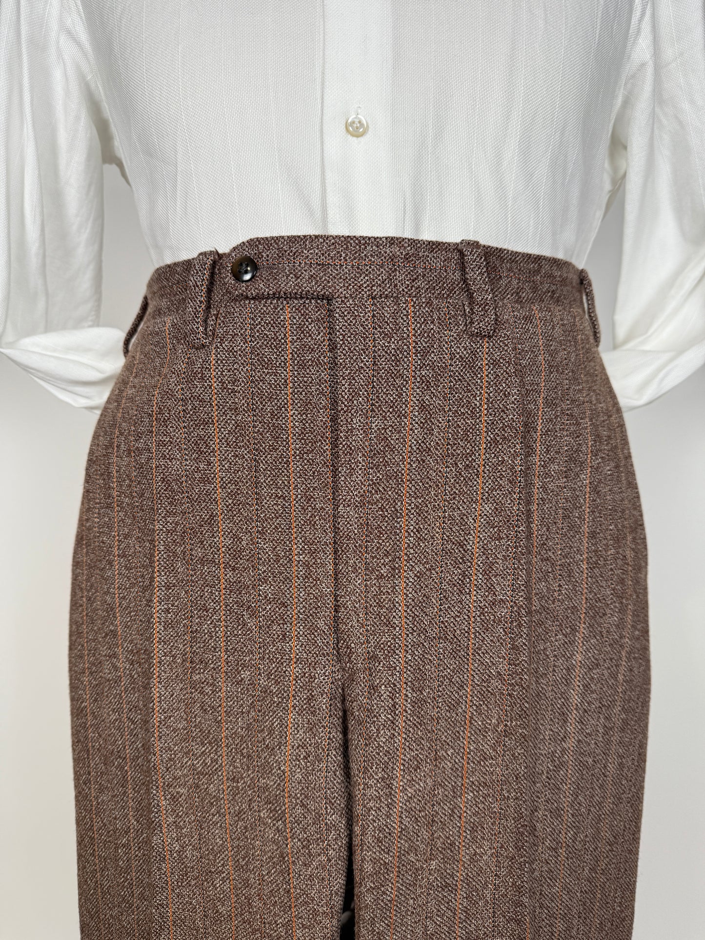 Completo anni ‘70 tweed marrone - tg. 50