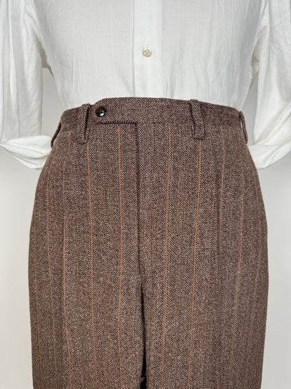 Completo anni ‘70 tweed marrone - tg. 50