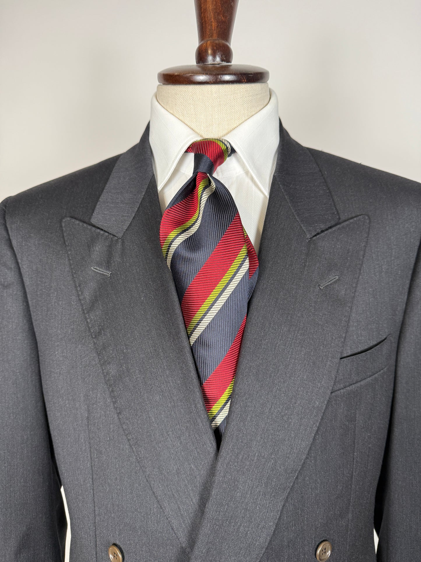 Giacca doppiopetto anni ‘80 flanella Tasmania Loro Piana - tg. 48/50