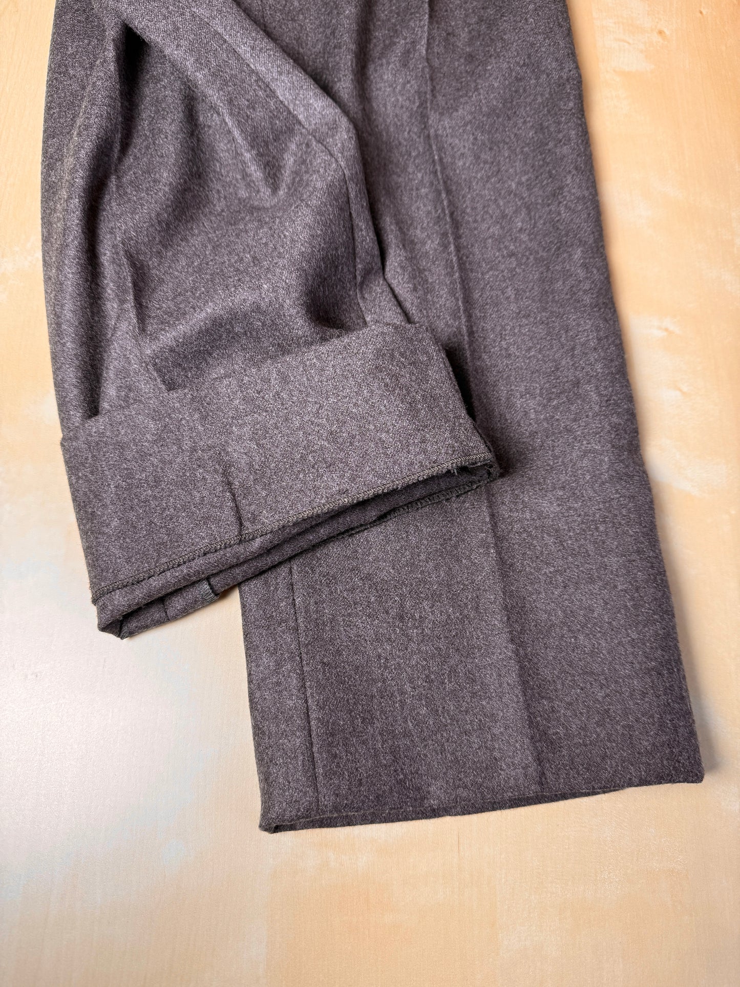 Pantaloni anni ‘80 in flanella marrone - tg. 50