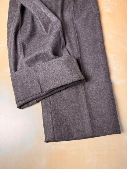 Pantaloni anni ‘80 in flanella marrone - tg. 50