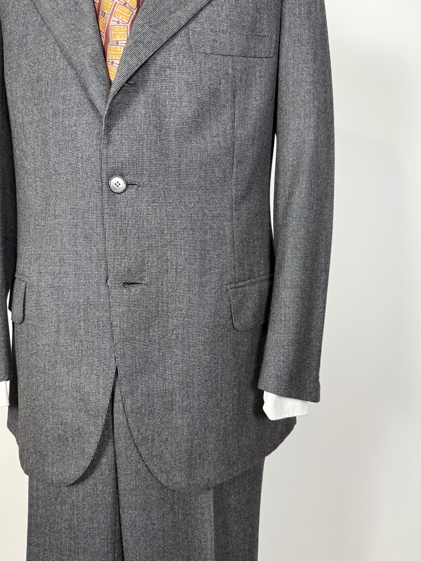 Completo sartoriale flanella grigia anni ‘60/‘70 - tg. 50