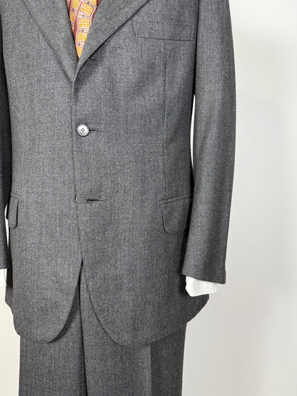 Completo sartoriale flanella grigia anni ‘60/‘70 - tg. 50