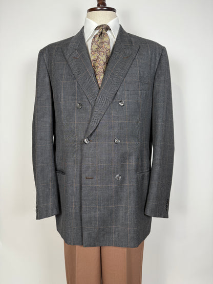 Giacca doppiopetto sartoriale anni ‘60 principe di Galles - tg. 58/60