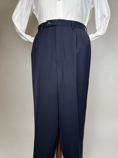Pantaloni anni '80 twill blu - tg. 48/50