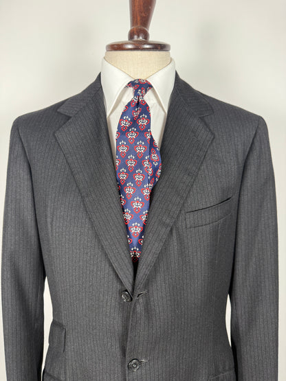 Giacca anni '50/'60 flanella antracite gessato - tg. 50/52