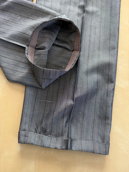 Completo doppiopetto anni ‘70/‘80 pura seta shantung - tg. 48/50