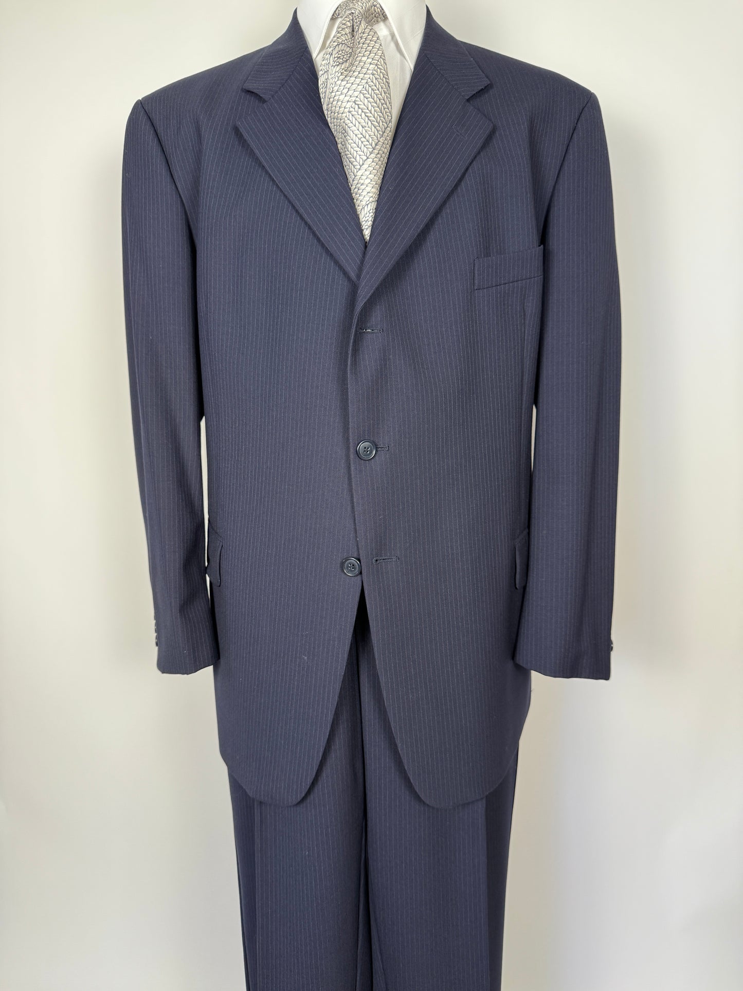 Completo Facis anni ‘90 blu gessato - tg. 58