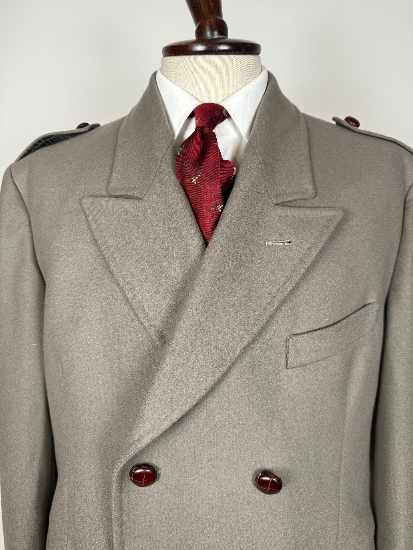 Cappotto De Paz doppiopetto grigio/cachi - tg. 56-58