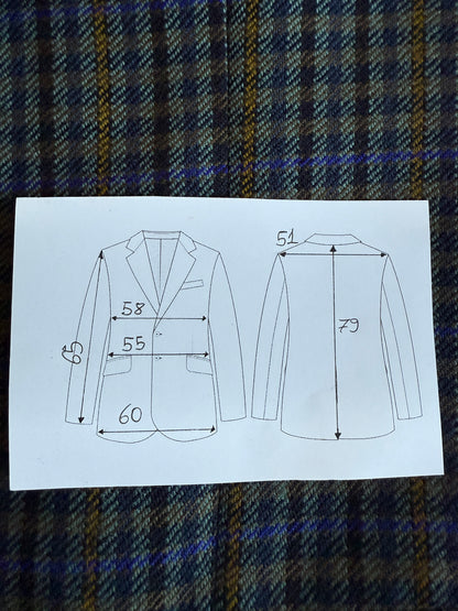 Giacca anni ‘80 in lana check finestrata - tg. 52/54