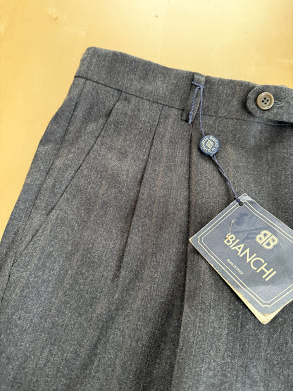 Pantaloni flanella antracite riga ruggine (NOS) - tg. 50