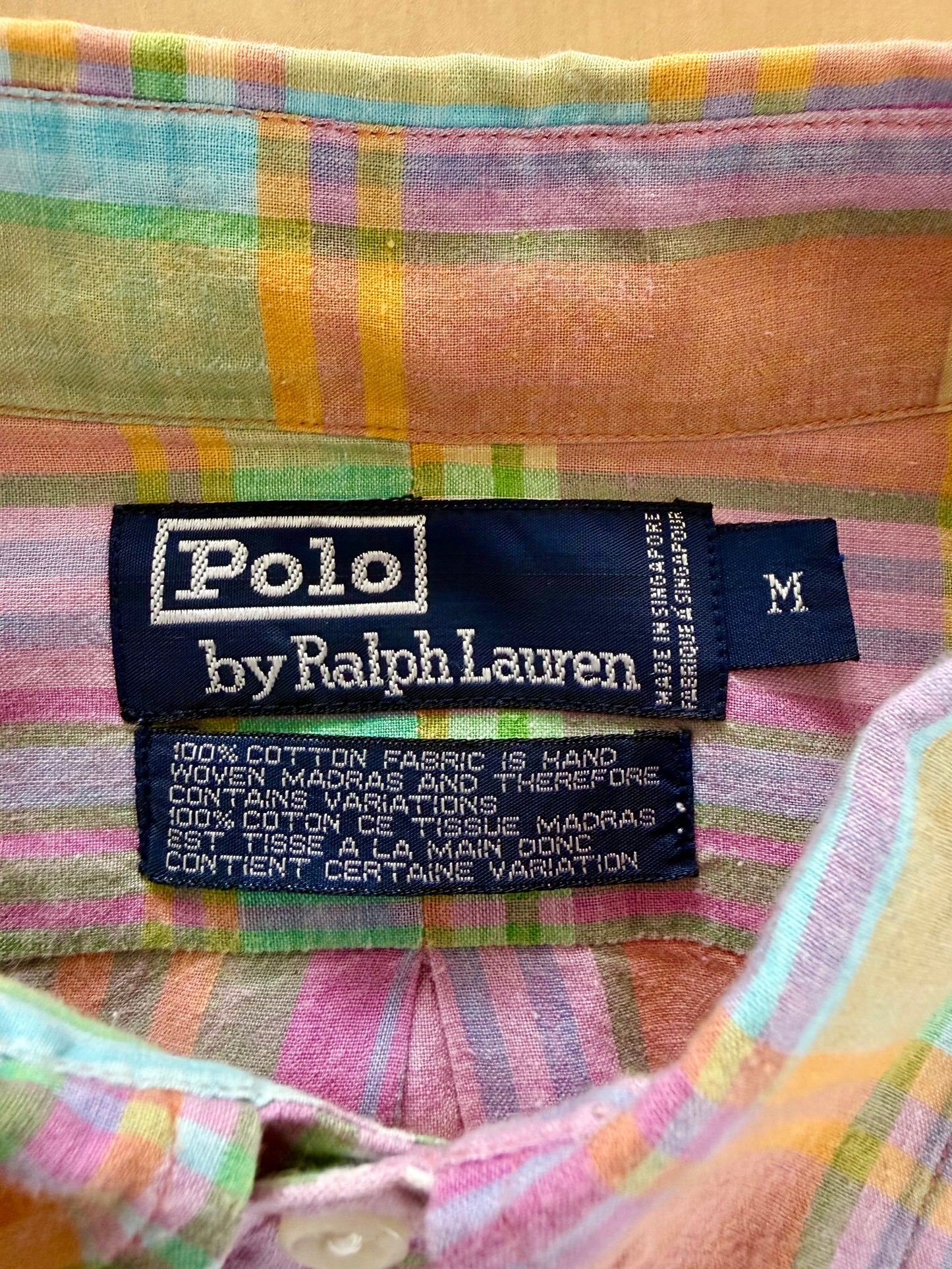 Camicia Ralph Lauren madras vintage - M collo 39/40