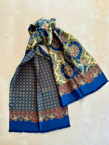 Sciarpa in seta tubolare doppia fantasia