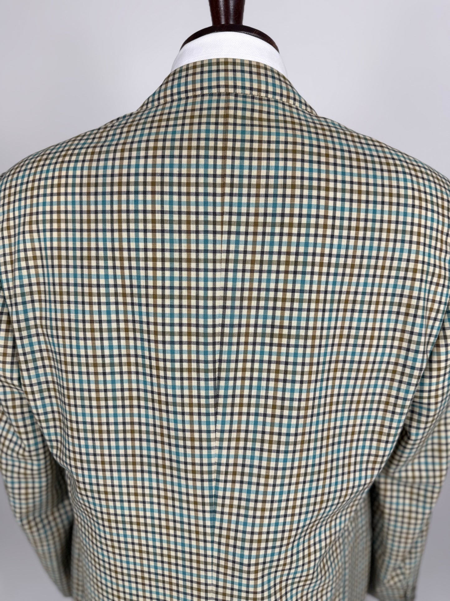 Giacca Ermenegildo Zegna quadretti fresco lana mezza fodera - tg. 52