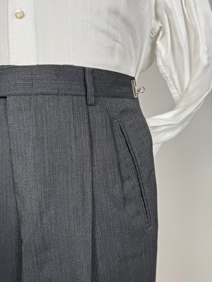 Pantaloni fresco lana grigio anni '80 (NOS) - tg. 46