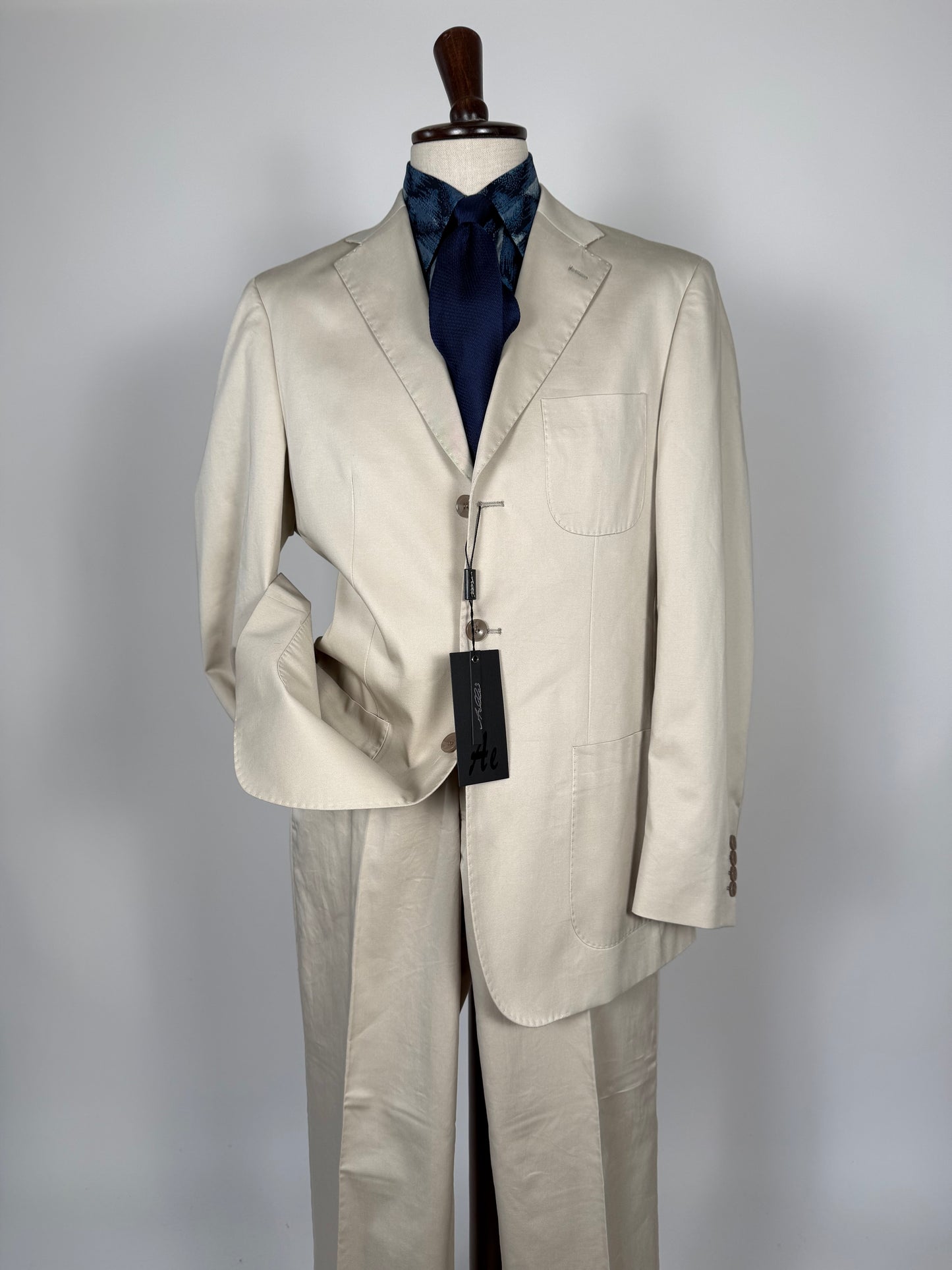 Completo estivo in cotone beige (nuovo) - tg. 52/54