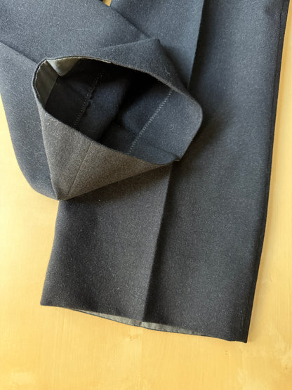 Completo 3 pezzi sartoriale anni ‘60/‘70 in flanella antracite - tg. 50