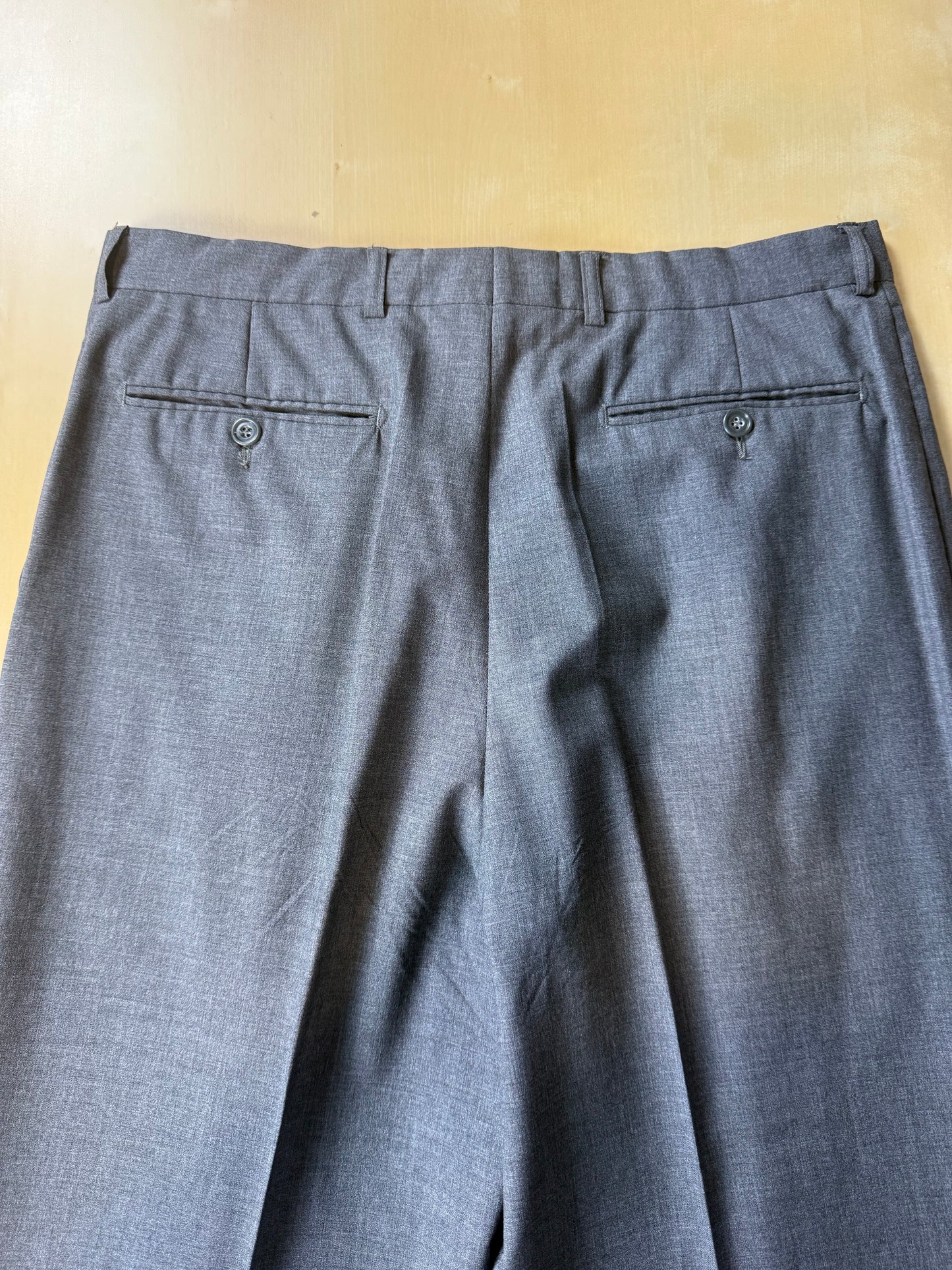 Pantaloni fresco lana grigio antracite anni '80 - tg. 48