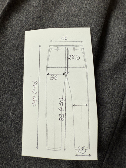 Pantaloni anni ‘70/‘80 flanella grigia - tg. 52