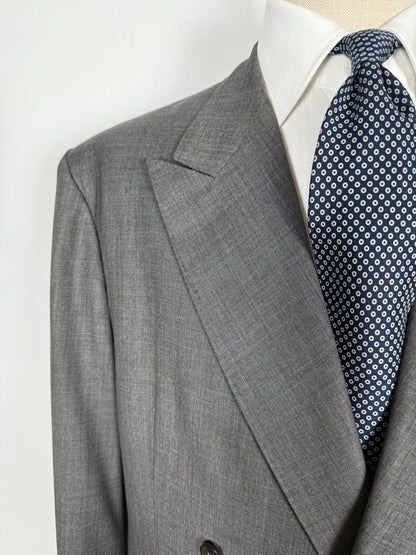 Giacca doppiopetto sartoriale anni '90 in grisaglia - tg. 56