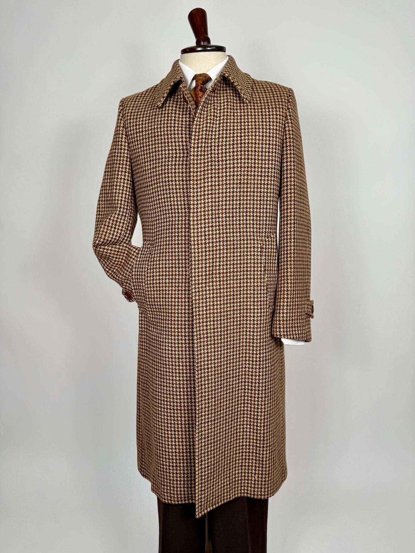 Cappotto anni ‘70 tweed pied-de-poule - tg. 44-46
