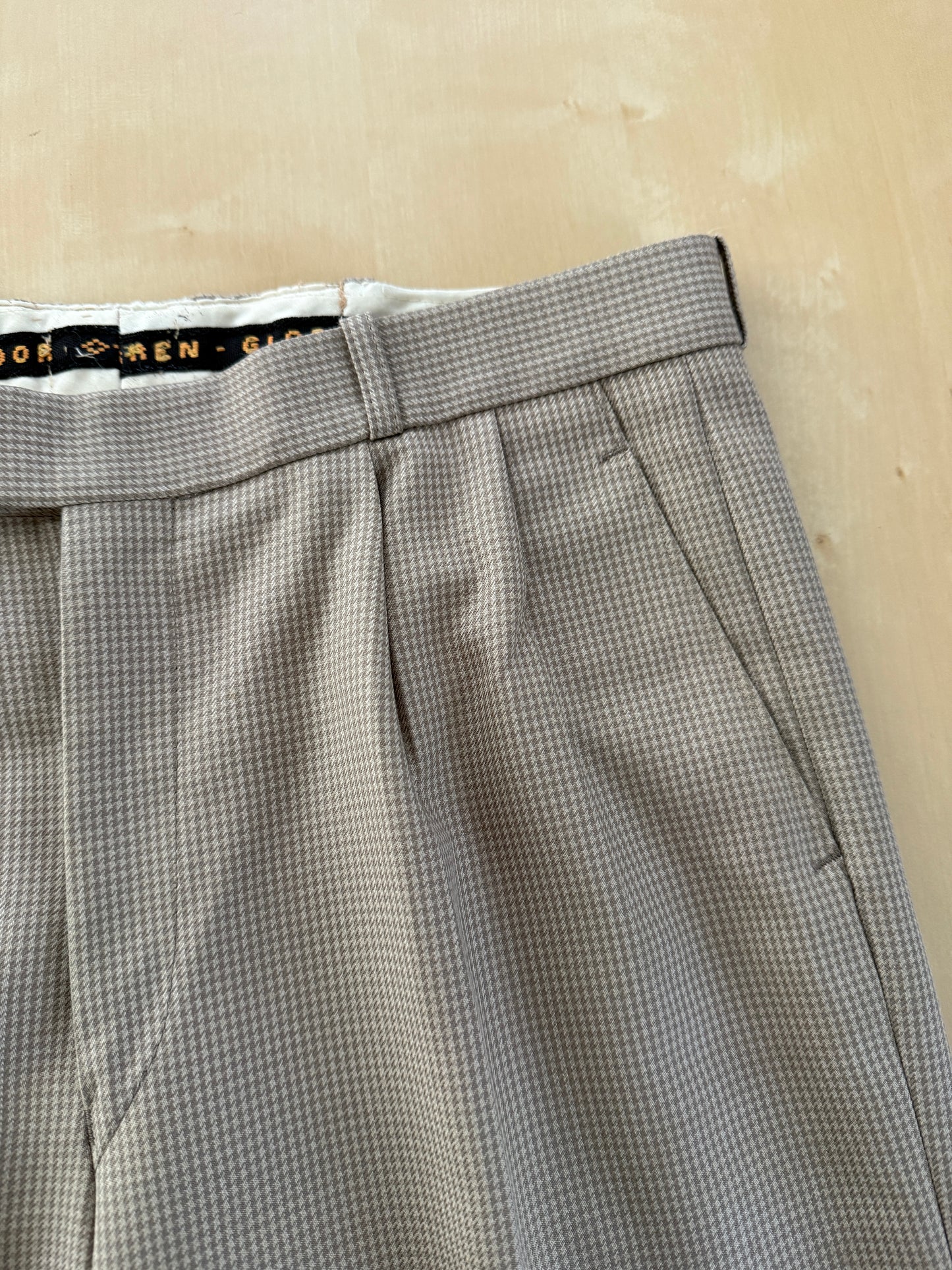 Pantaloni flanella pettinata pied-de-poule - tg. 48