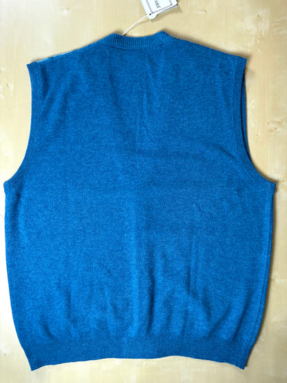 Gilet a losanghe in pura lana (nuovo) - XL