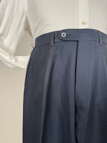Pantaloni cotone fantasia jacquard anni '80 (NOS) - tg. 44/46