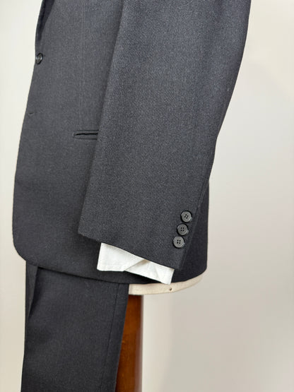 Completo anni ‘60 sartoriale flanella antracite - tg. 46