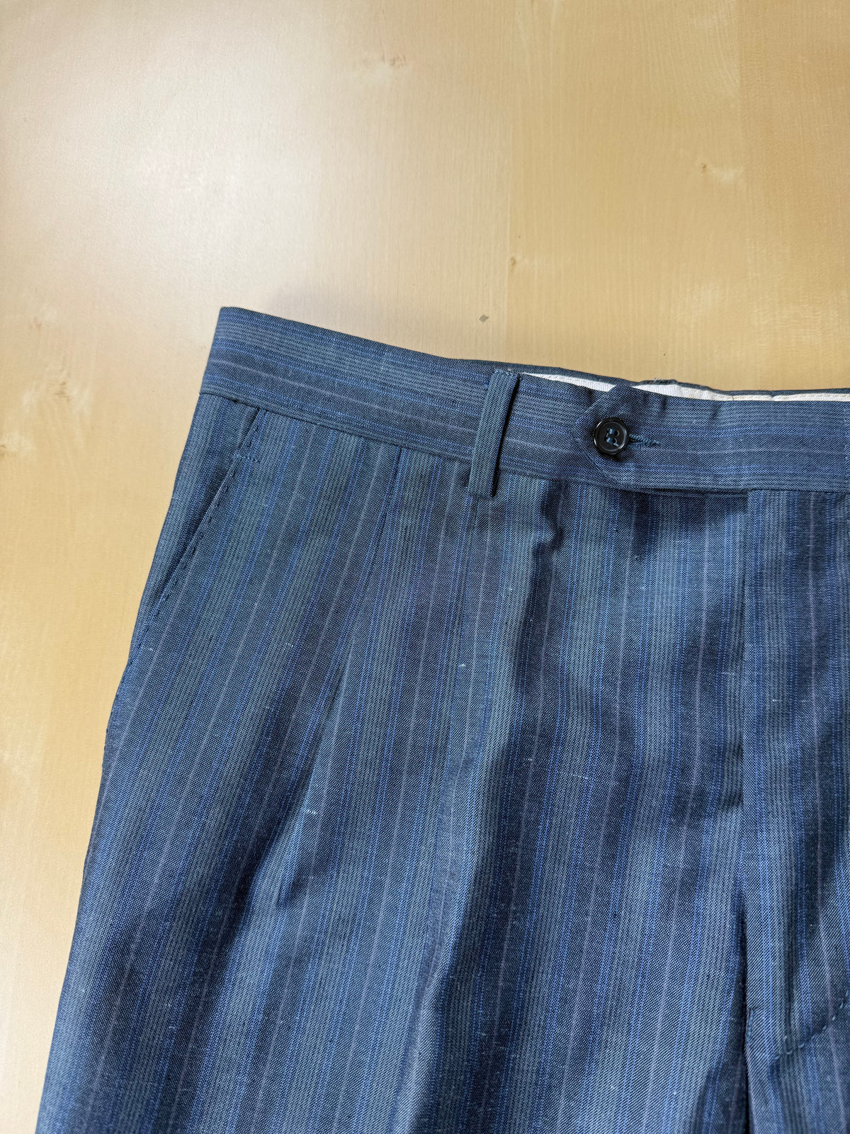 Pantaloni anni '80 blu a righe (NOS) - tg. 50