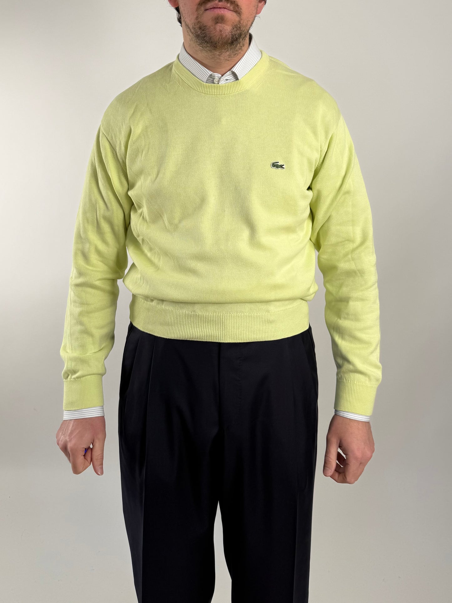 Pullover Lacoste giallo 100% cotone - M