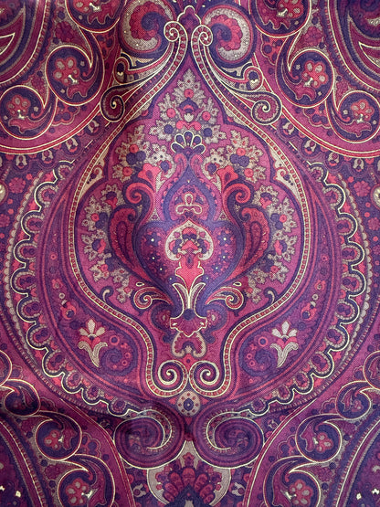 Sciarpa tubolare doppio tessuto seta paisley e lana