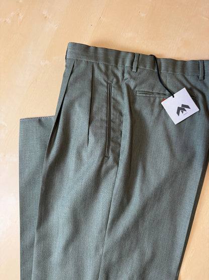 Pantaloni fresco lana verde scuro anni '80 (NOS) - tg. 50