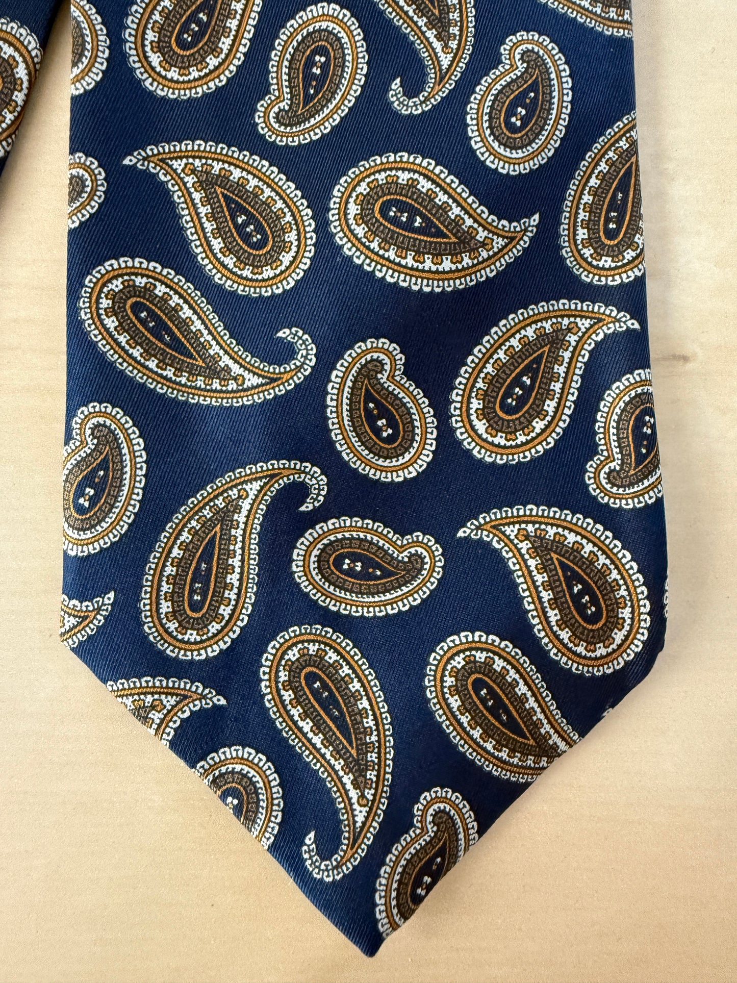 Cravatta blu paisley cachi