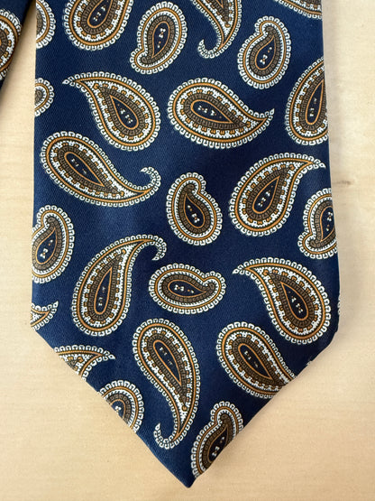 Cravatta blu paisley cachi